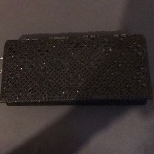 🌼 Black Rhinestone Sparkly Clutch Wallet